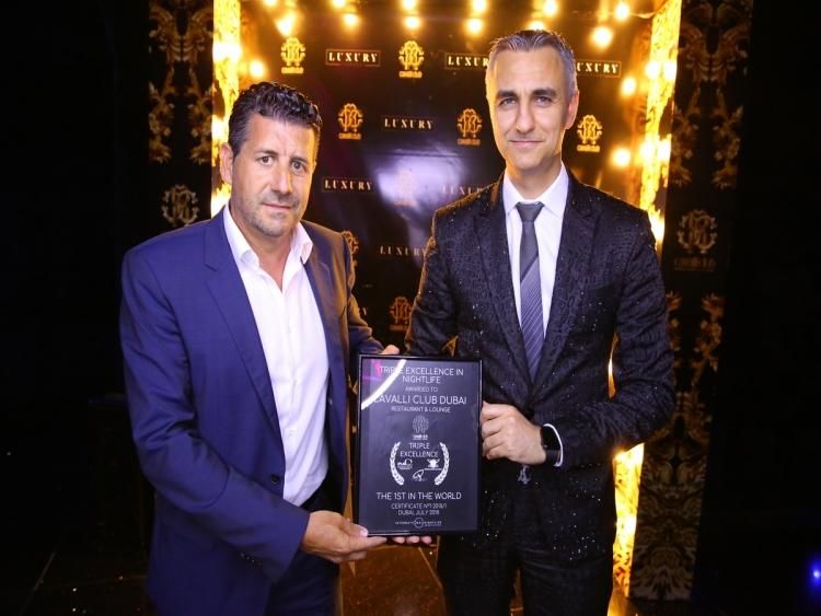 Cavalli Club Dubai, the first venue in the world to achieve the maximum recognition in nightlife: The Triple Excellence Distinction